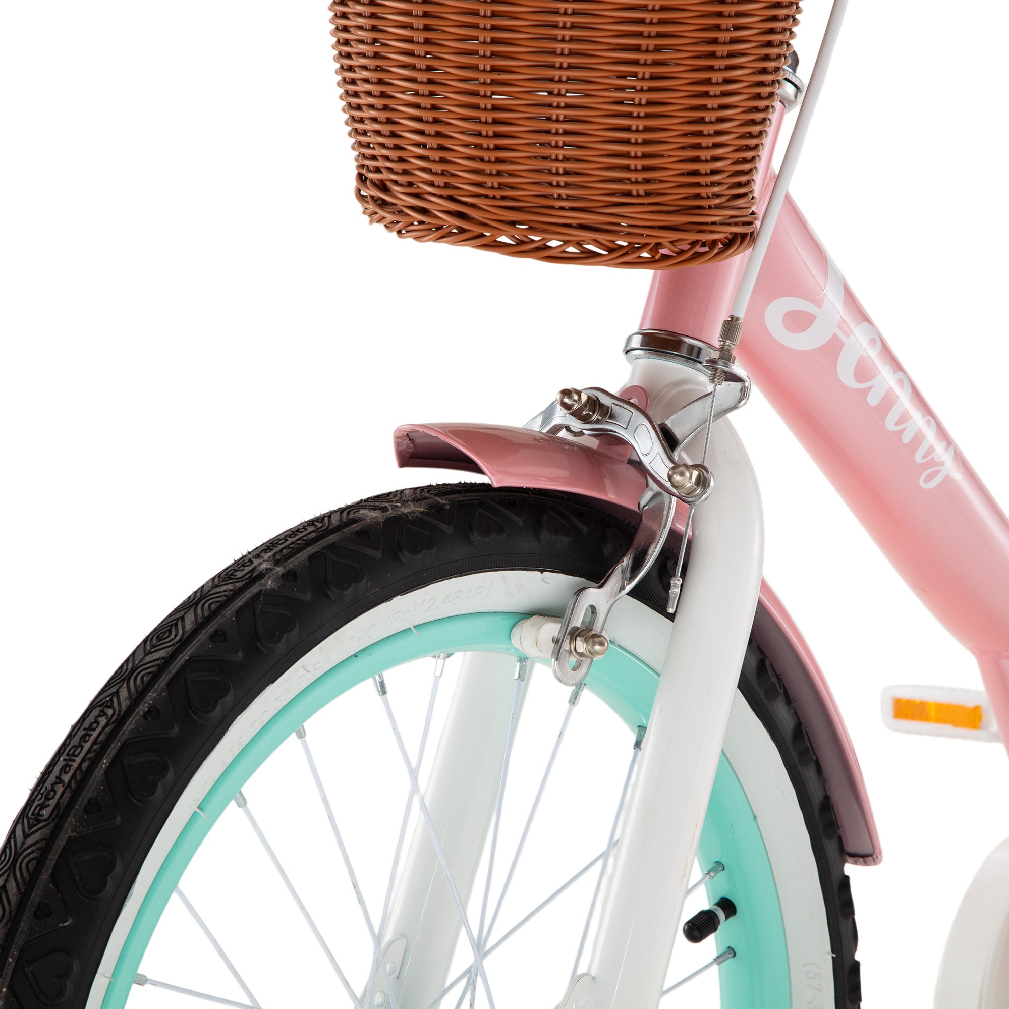 RoyalBaby Princess Girl Kids Bicycle 14" with Training Wheels, Jenny/Pink-Mint - VMInnovations