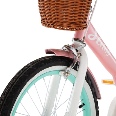 RoyalBaby Princess Girl Kids Bicycle 14" with Training Wheels, Jenny/Pink-Mint - VMInnovations