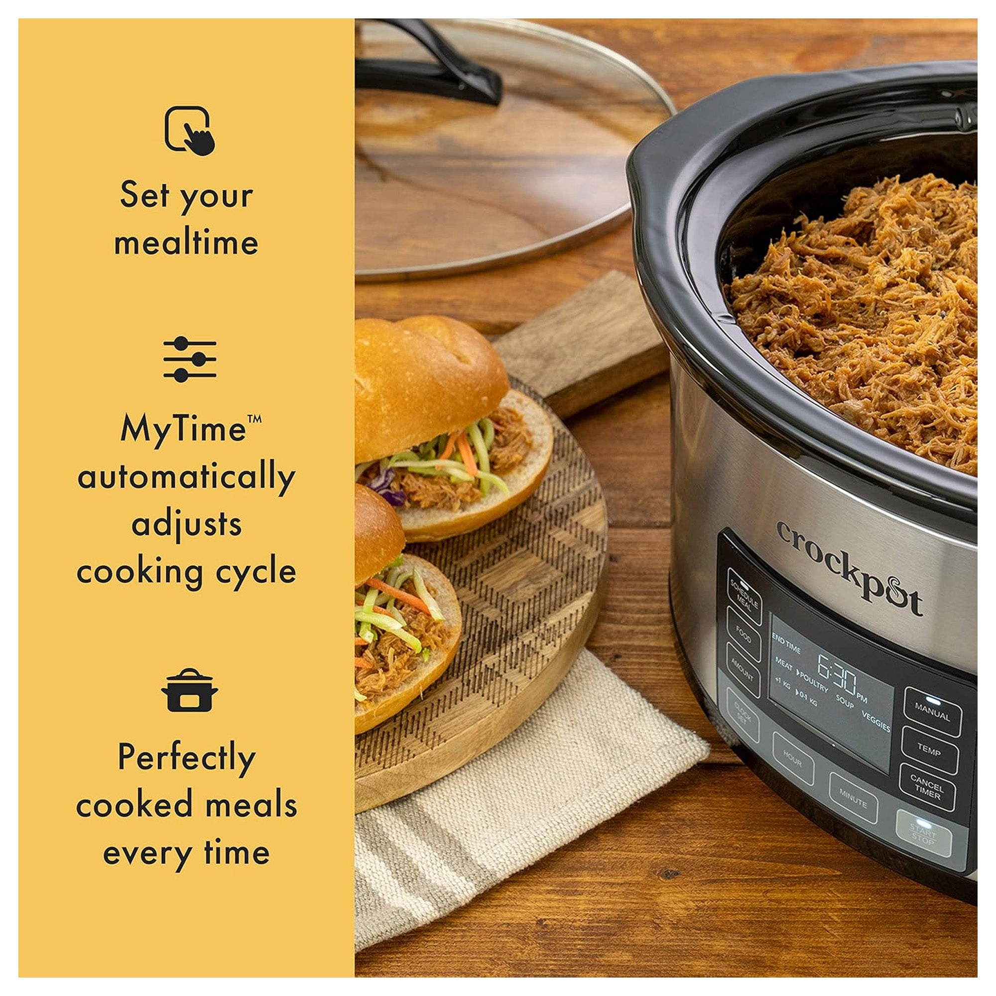 Crock-Pot 6qt Programmable Slow Cooker, Timer & MyTime Technology (Open Box)