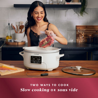 Crock-Pot Programmable 6-Quart Ceramic Slow Cooker with Sous Vide, (Used)