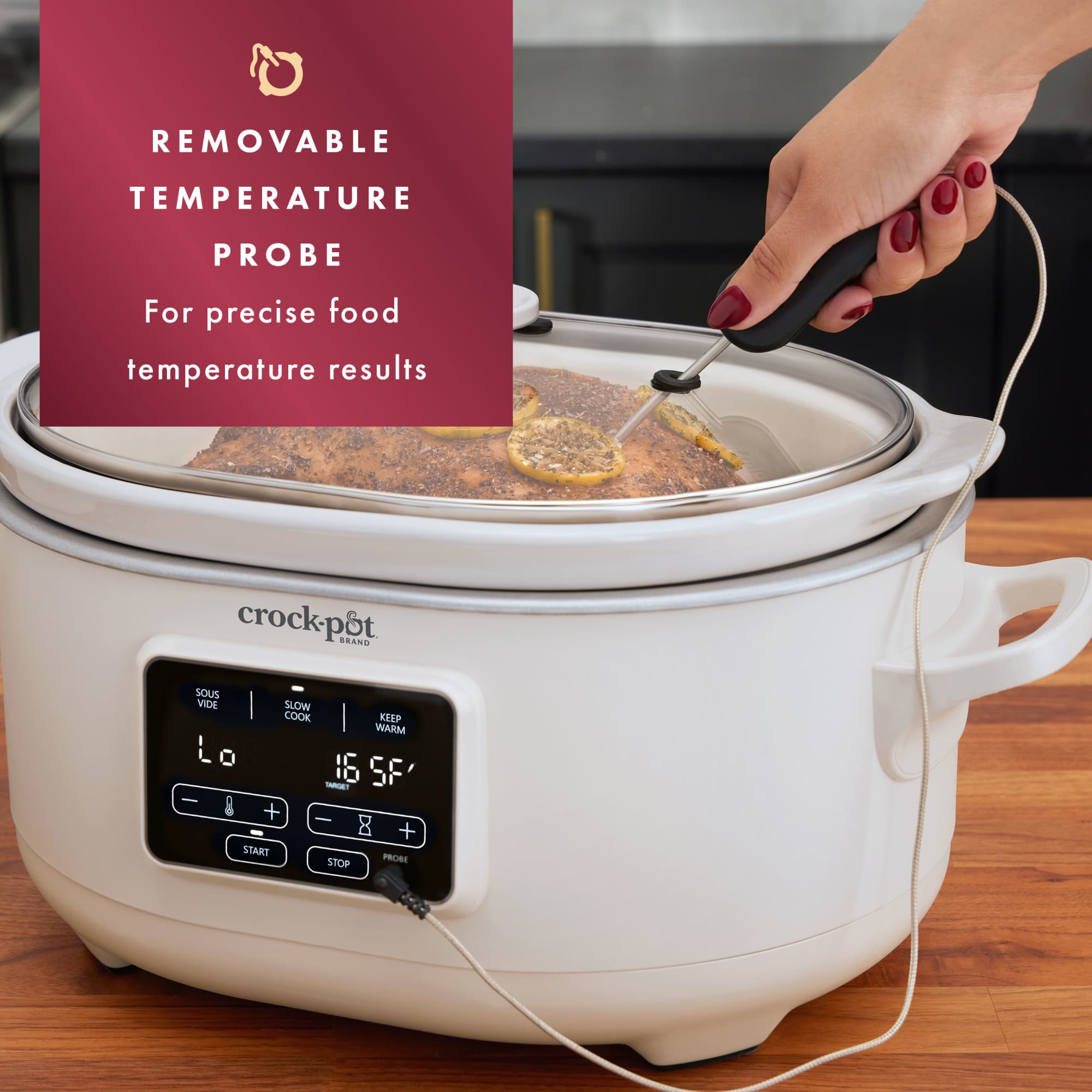 Crock-Pot Programmable 6-Quart Ceramic Slow Cooker with Sous Vide, (Used)
