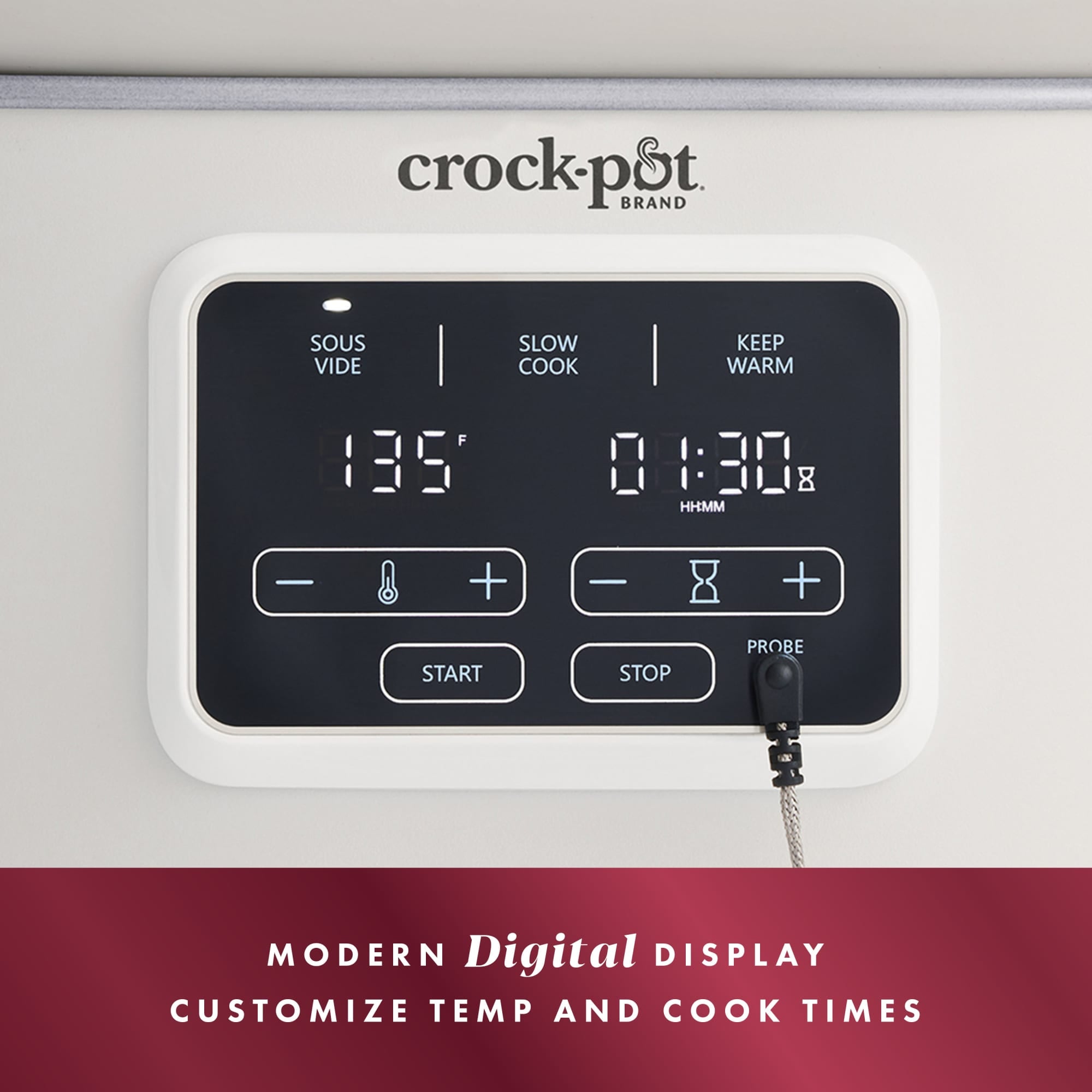 Crock-Pot Programmable 6-Quart Ceramic Slow Cooker with Sous Vide, (Used)