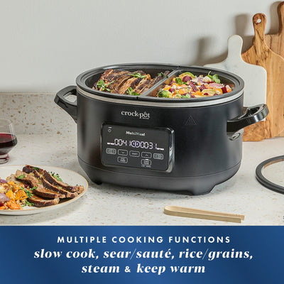 Crock-Pot Dual-Pot 3.7 Qt. Multicooker & Programmable Slow Cooker (Open Box)