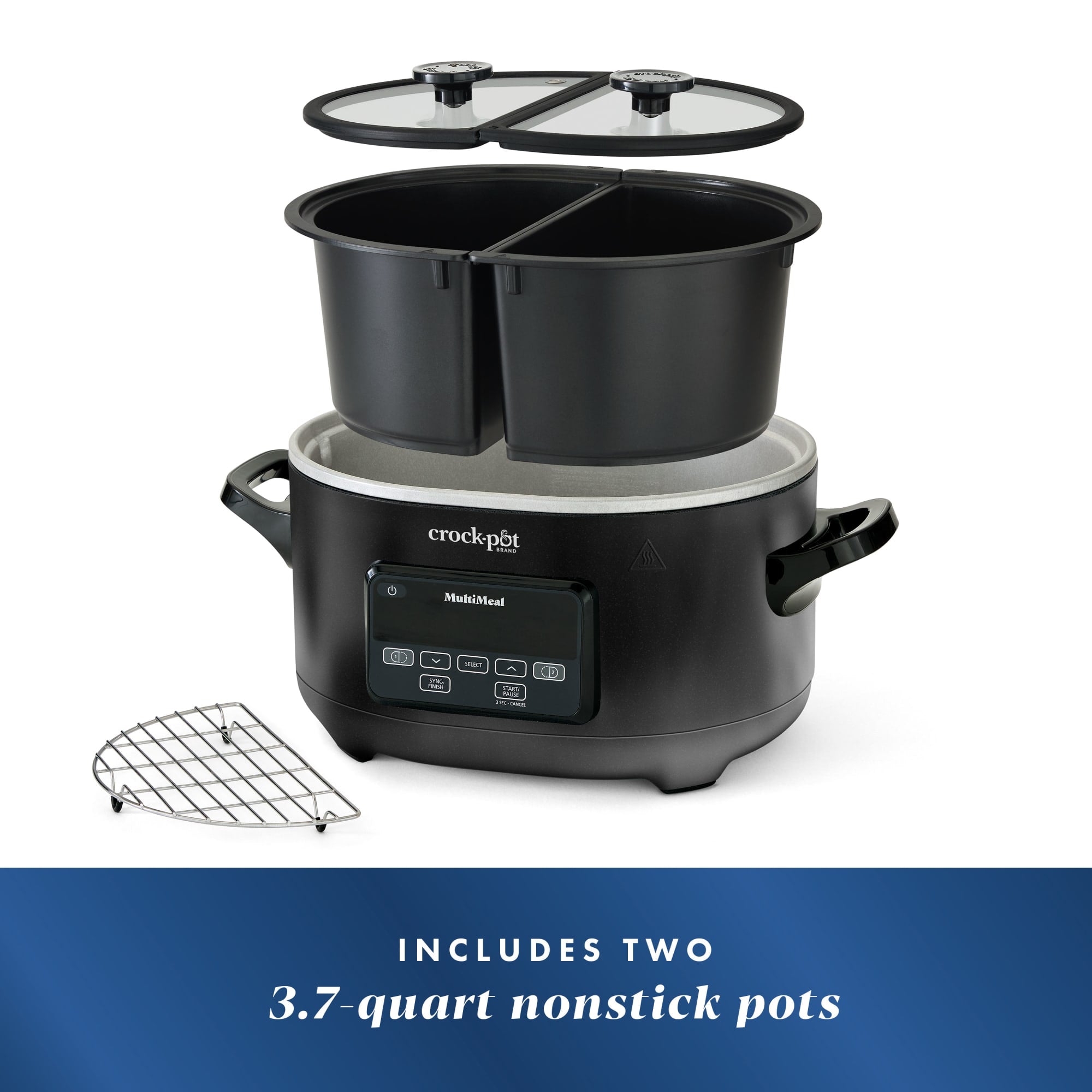 Crock-Pot Dual-Pot 3.7 Qt. Multicooker & Programmable Slow Cooker (Open Box)