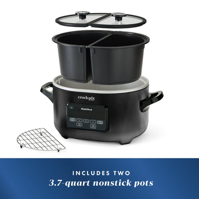 Crock-Pot Dual-Pot 3.7 Qt. Multicooker & Programmable Slow Cooker (Open Box)