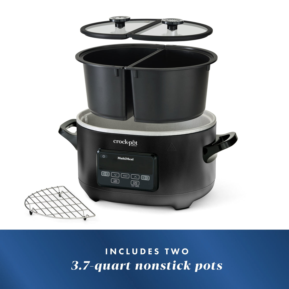 Crock-Pot Dual-Pot 3.7 Qt. Multicooker & Programmable Slow Cooker (Open Box) - VMInnovations