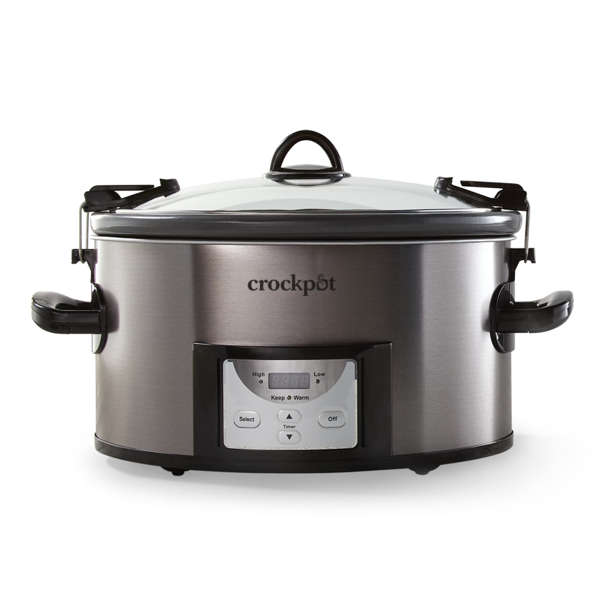 Crock-Pot 6-Qt Slow Cooker w/MyTime Technology, Stainless Steel (Open Box) - VMInnovations
