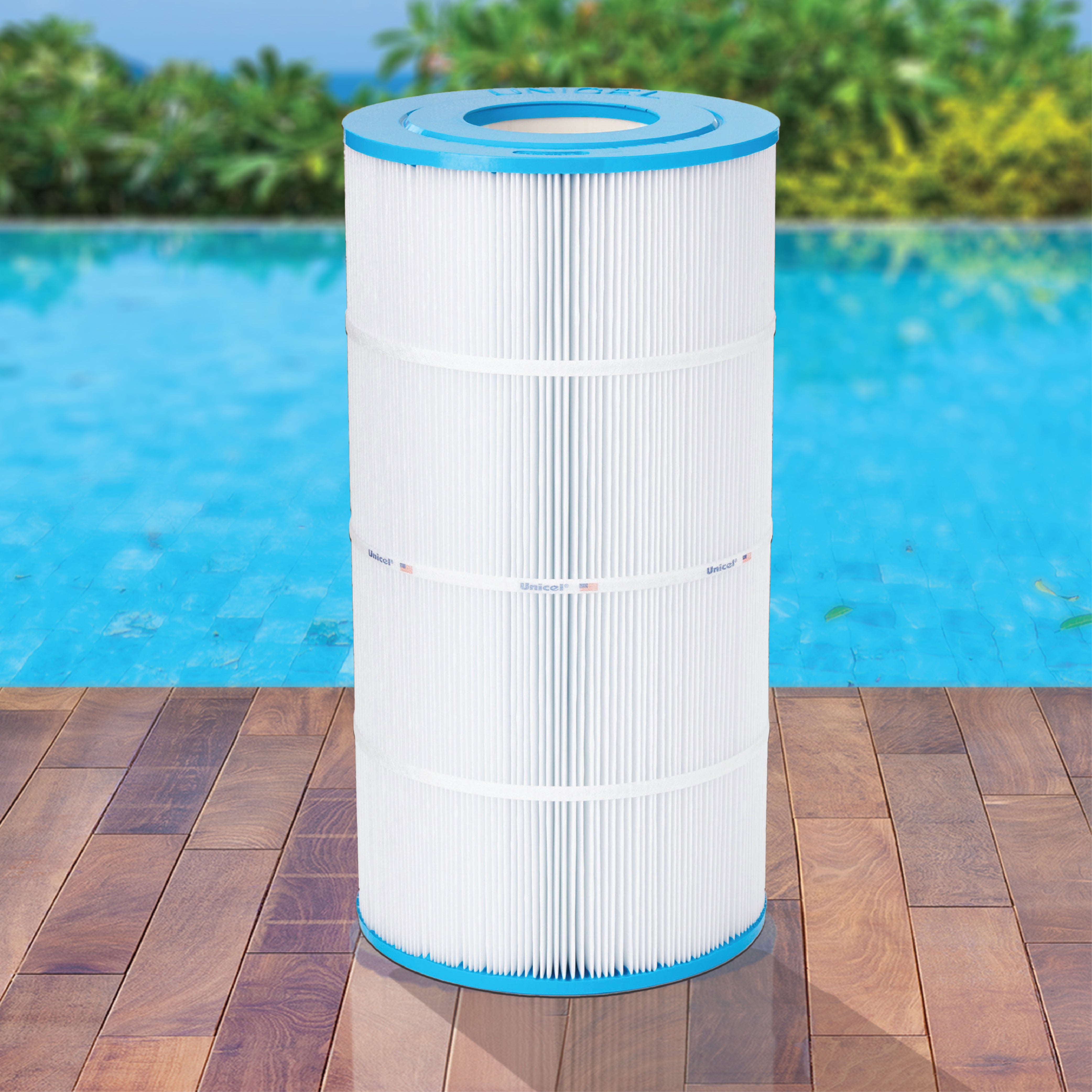 Unicel C-8409 Replacement 90 Sq Ft Pool Filter Cartridge, 174 Pleats, 4 Pack