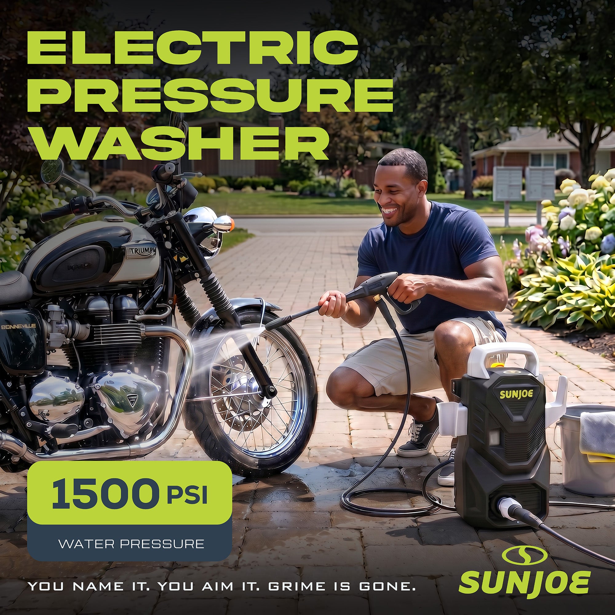 Sun Joe Electric Pressure Washer with Foam Cannon, 1500 PSI, 1.1 GPM (For Parts)