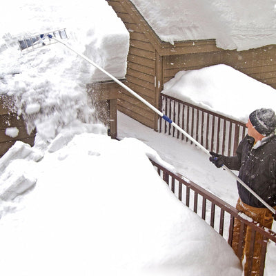 Snow Joe 2-in-1 Telescoping Sow Shovel Roof Rake with 21-Foot Extension, RJ205M - VMInnovations