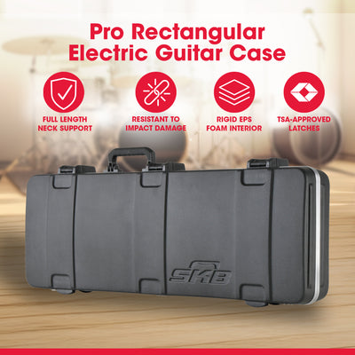 SKB Cases 1SKB-66PRO Pro Rectangular Electric Guitar Case with ABS Hard Shell - VMInnovations
