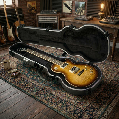 SKB Hardshell Travel Case for Les Paul Type Electric Guitars or Replicas, Black - VMInnovations