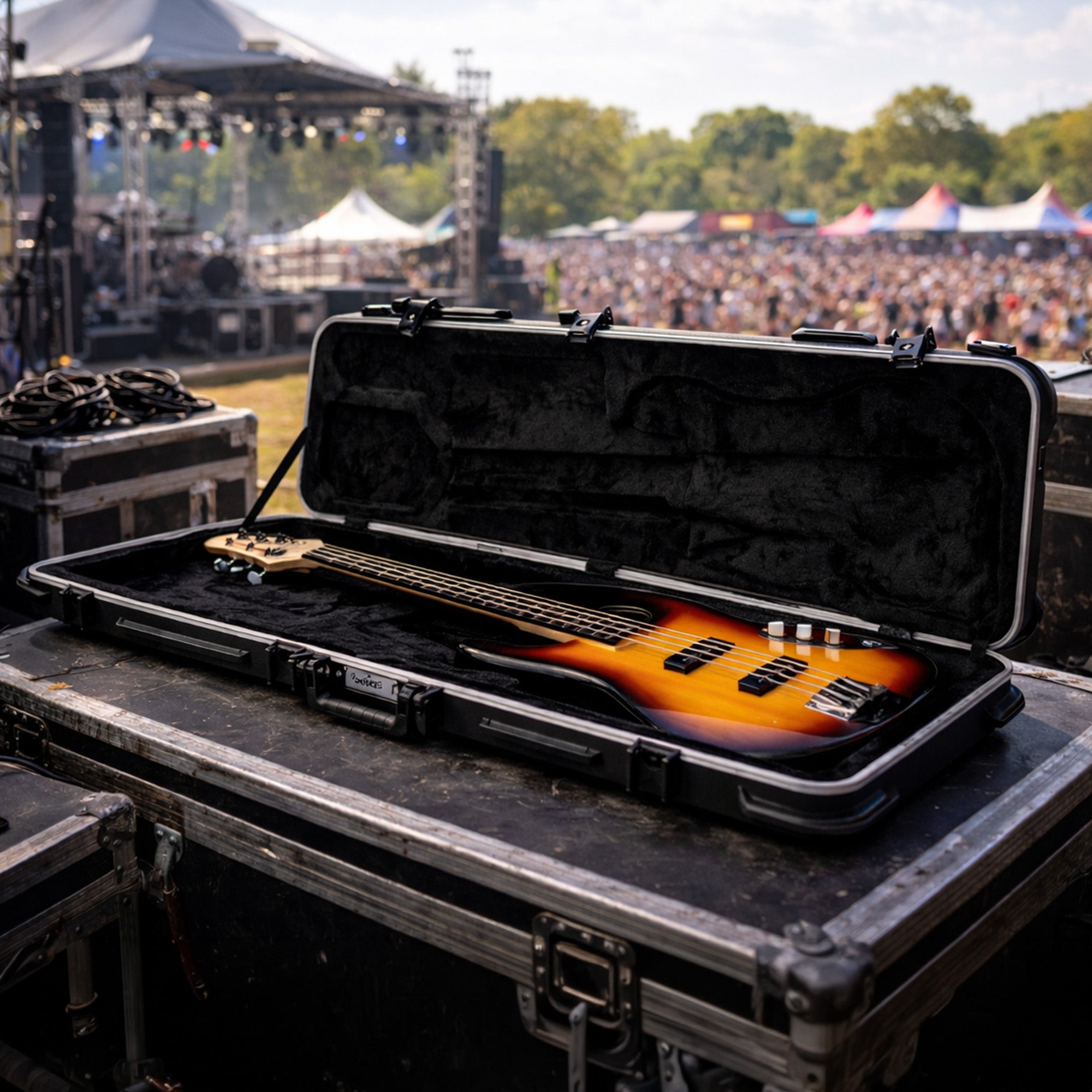 SKB Cases 1SKB-44 Electric Bass Guitar Hard Case for P and Jazz Style Bass - VMInnovations