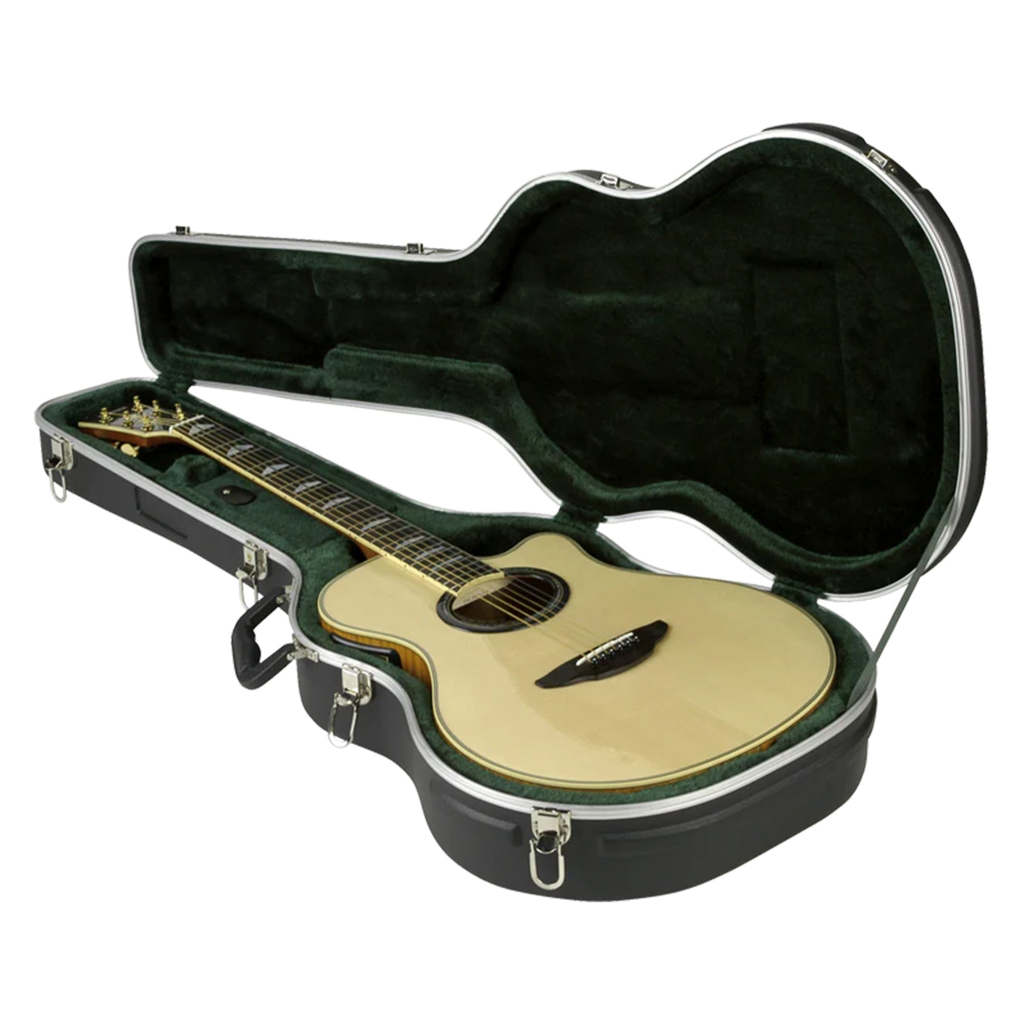 SKB Hardshell Travel Case for Thin-Line Acoustic or Electric Guitars, Black - VMInnovations