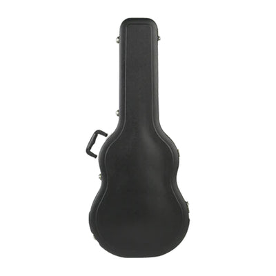 SKB Hardshell Economy Travel Guitar Case for Dreadnought Acoustic Guitars, Black - VMInnovations