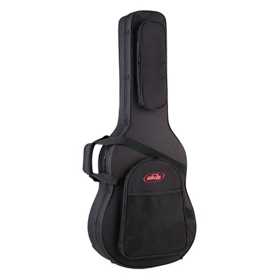 SKB Soft Case Travel Guitar Case for Dreadnought Acoustic Style Guitars, Black - VMInnovations