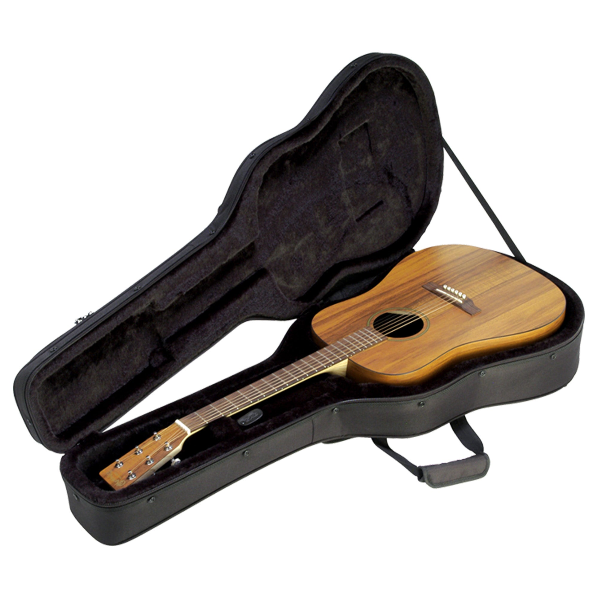 SKB Soft Case Travel Guitar Case for Dreadnought Acoustic Style Guitars, Black - VMInnovations