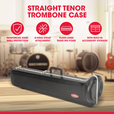 SKB Hardshell Travel Instrument Case for Small Bore Straight Tenor Trombones - VMInnovations