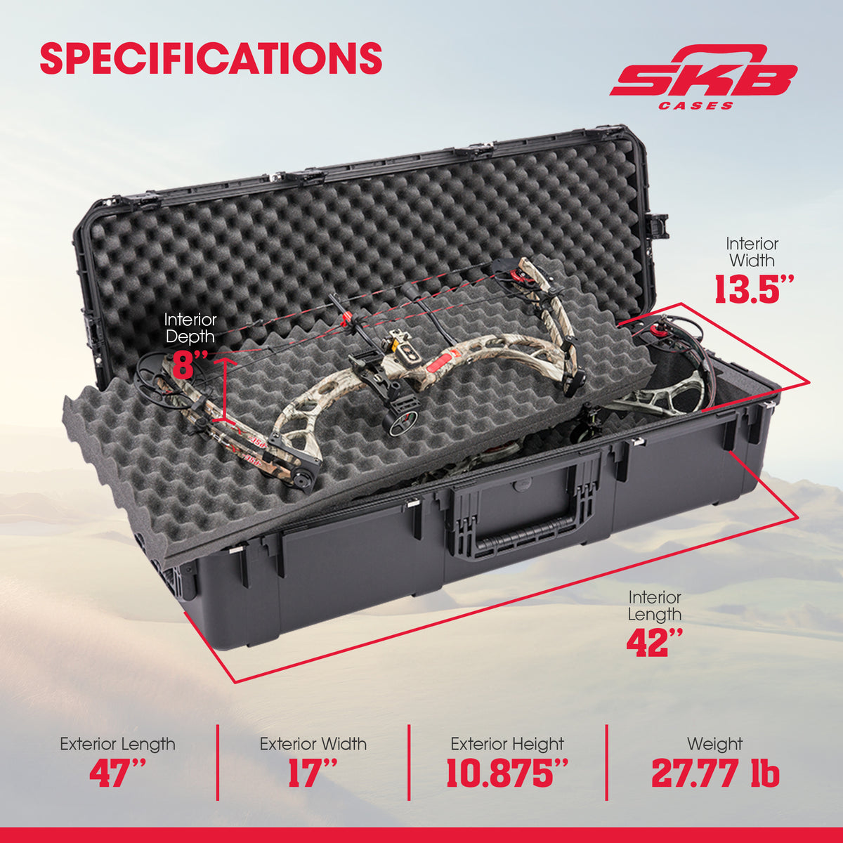 SKB Cases iSeries Large Double Bow Case w Hard Plastic Exterior (Open Box)