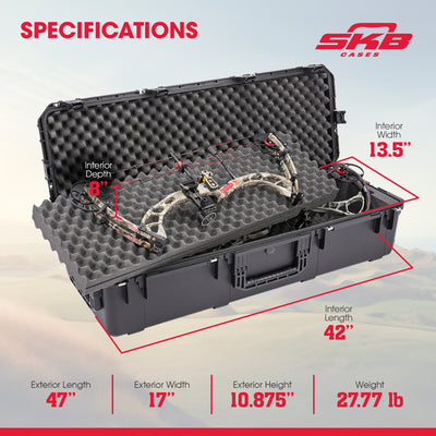 SKB Cases iSeries Large Double Bow Case w Hard Plastic Exterior (Open Box)