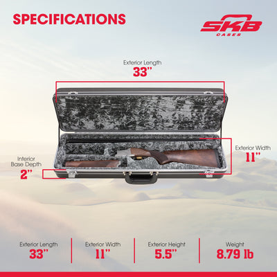 SKB Cases 2SKB-3209B Standard 1 Rec/1 BBL Break-Down Shotgun Case w/ HDPE Shell - VMInnovations