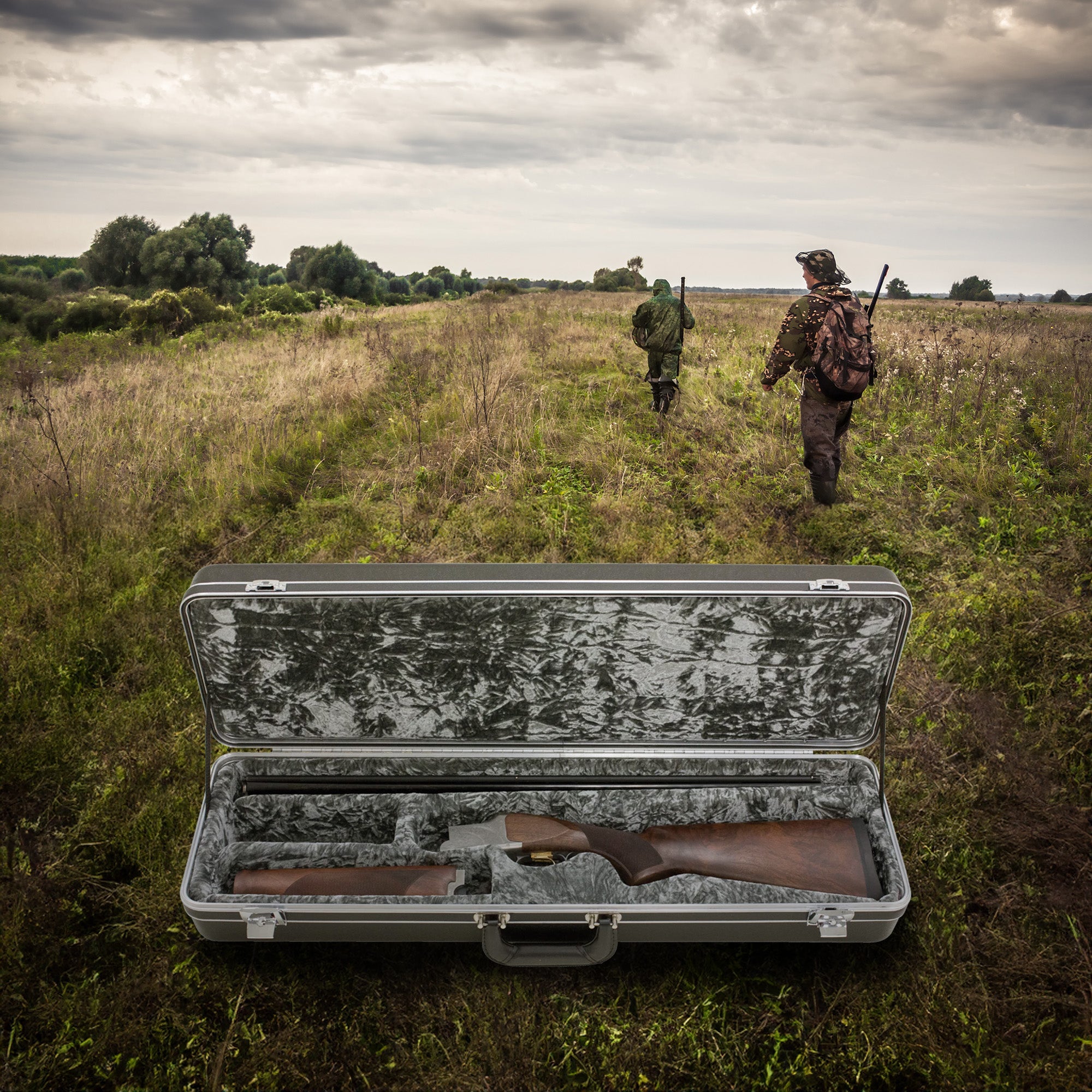 SKB Cases 2SKB-3209B Standard 1 Rec/1 BBL Break-Down Shotgun Case w/ HDPE Shell - VMInnovations