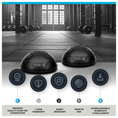 BOSU 6.5" Balance Pods, Stability Exercise Workout Equipment, 2 Pack (Open Box)