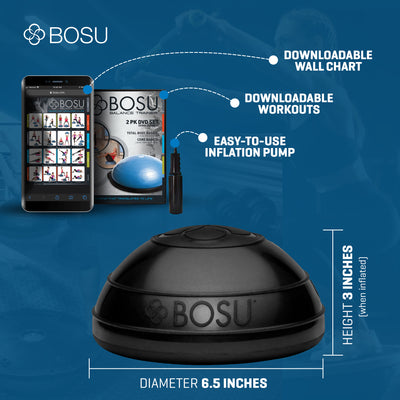 BOSU 6.5" Balance Pods, Stability Exercise Workout Equipment, 2 Pack (Open Box)