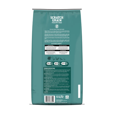 Premium Poultry Scratch Grain for Adult Chickens, Ducks, and Turkeys, 80 Pounds