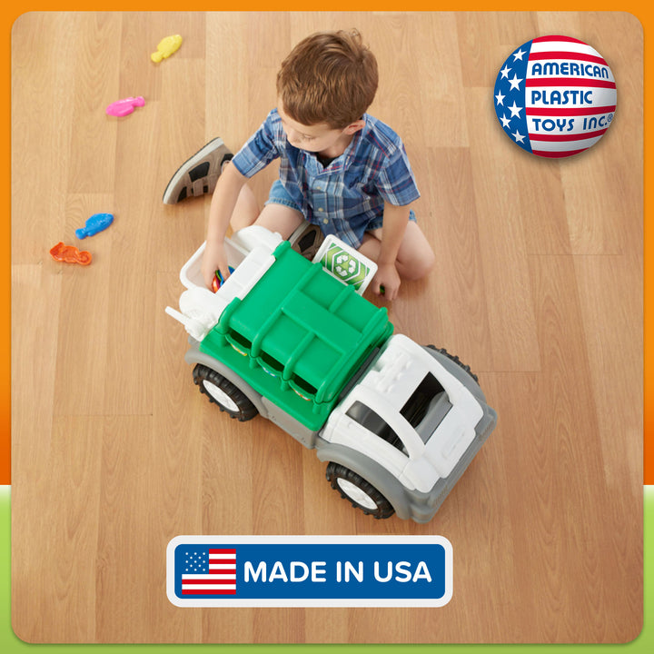 American Plastic Toys Giant Recycling Truck Toy for Kids Ages 2 Years and Up - VMInnovations