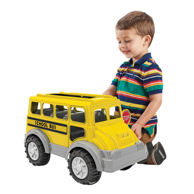 American Plastic Toys Gigantic School Bus Toy for Kids Ages 2 Years and Up - VMInnovations
