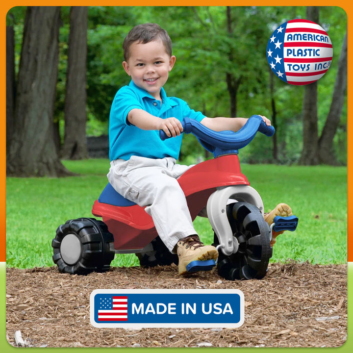 American Plastic Toys Super Trike, Kids' Ride On Tricycle with Storage Seat - VMInnovations