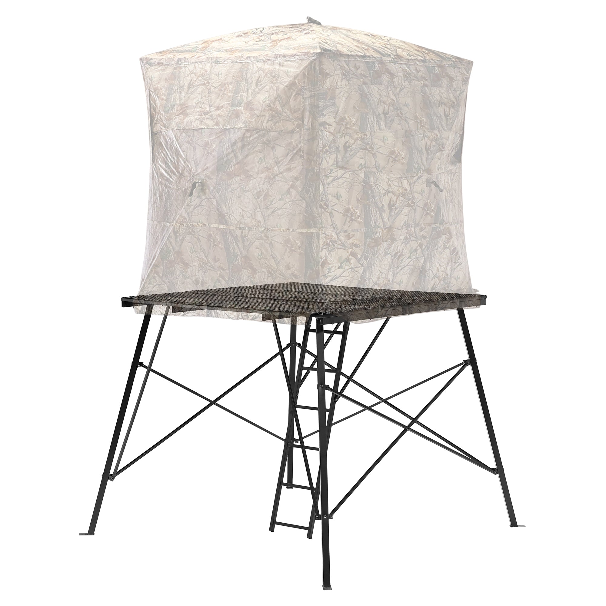 Muddy Ground Blind Platform, 65"L x 65"W Steel Outdoor Hunting Trap (Open Box)