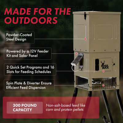 Boss Buck Stand & Fill Sled Feeder with Evolution Spin Plate, 300 Pound Capacity - VMInnovations