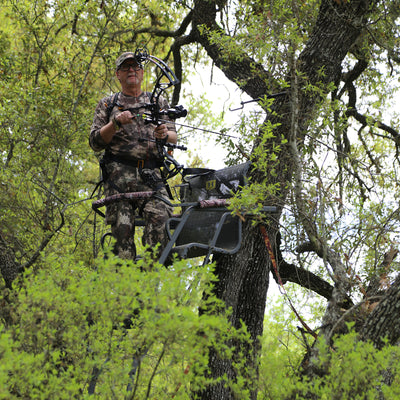 Hawk Hunting Big Denali Ladderstand with 26" Wide Seat and 23" Backrest, (Used)