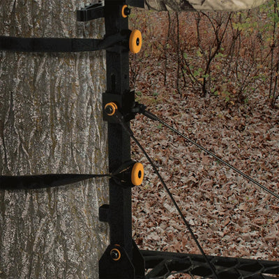 MUDDY Outfitter Hang On Hunting Tree Stand w/ Adjustable Platform & Padded Seat
