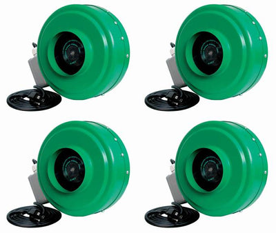 Hydrofarm ACDF6 Active Air 6 Inch Inline Duct Fan Blower, 400 CFM (4 Pack)