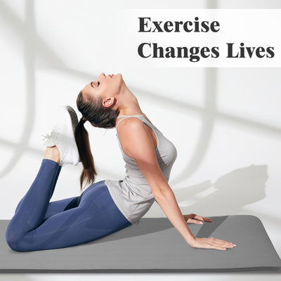 BalanceFrom Yoga Mat, 1in Extra Thick Exercise Pilates Workout Mat (Open Box) - VMInnovations