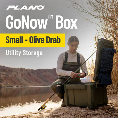 Plano GoNow Field Box, Fishing Gear Storage Utility Container, Small, Olive Drab