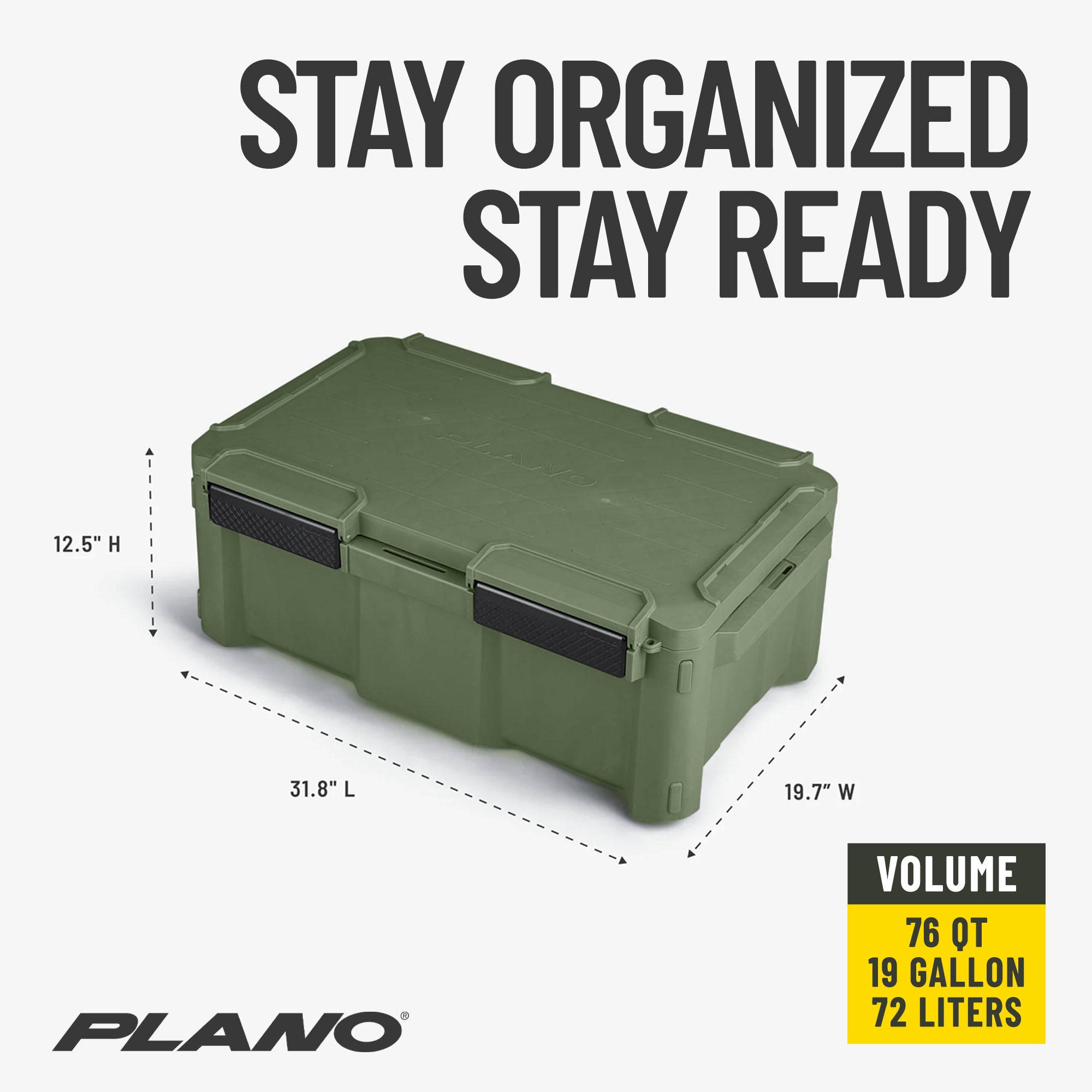 Plano GoNow Box, Waterproof Gear Storage & Utility Container, Large, Olive Drab