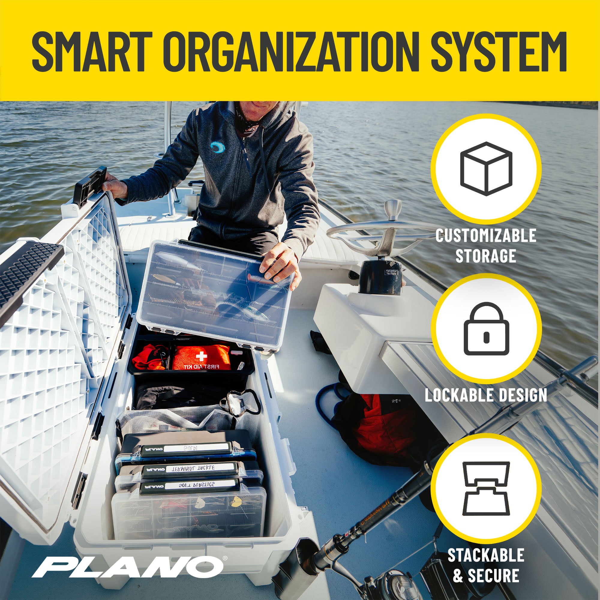 Plano GoNow Box, Waterproof Gear Storage & Utility Container, Large, White