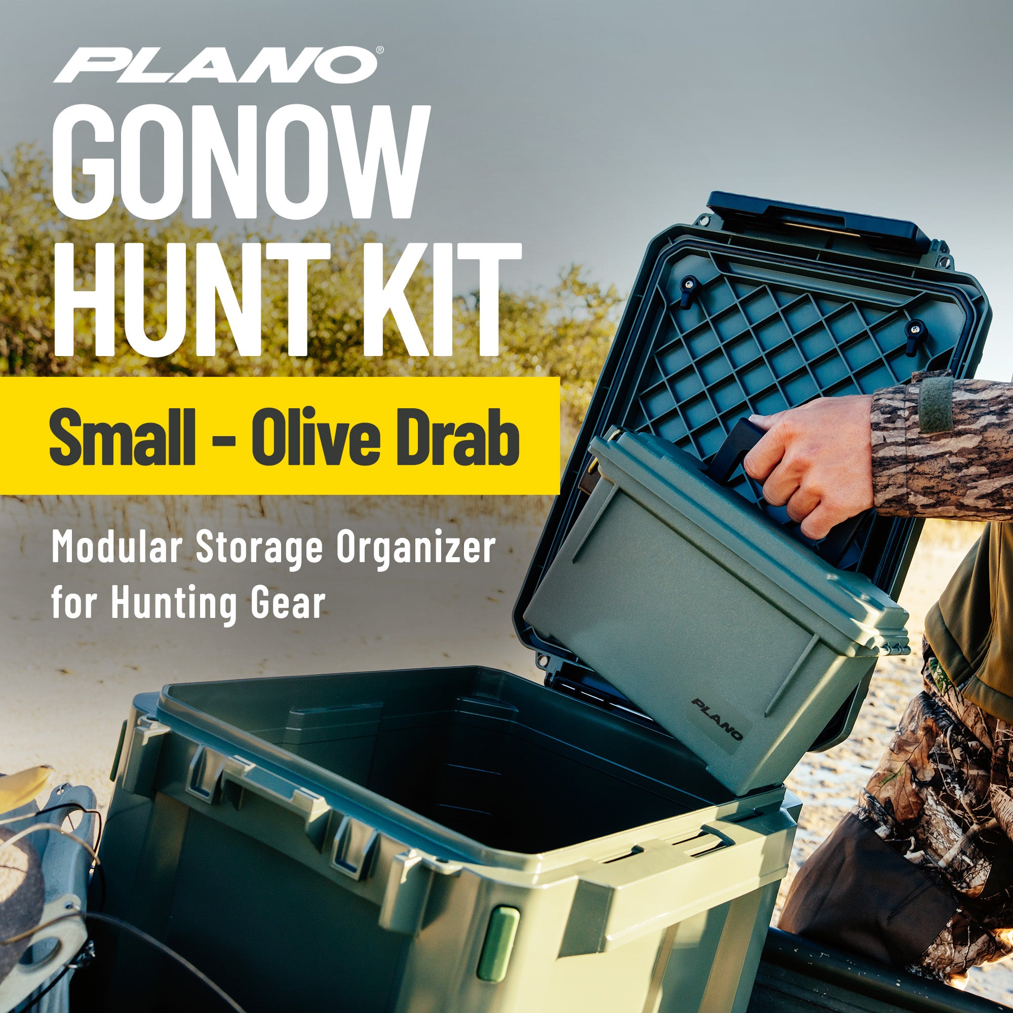 Plano GoNow Hunt Kit Waterproof Field Box w Cleaning Rest & MOLLE Board Open Box