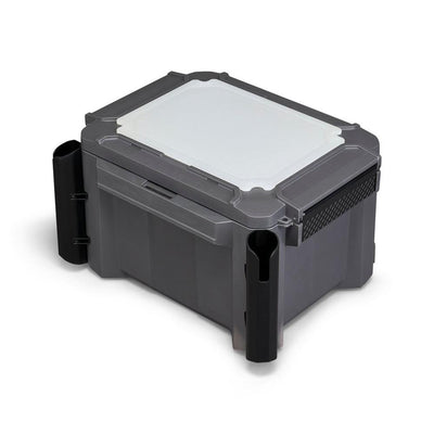 Plano GoNow Freshwater Fish Kit, Waterproof Field Box with Rod Holders, Charcoal (For Parts)