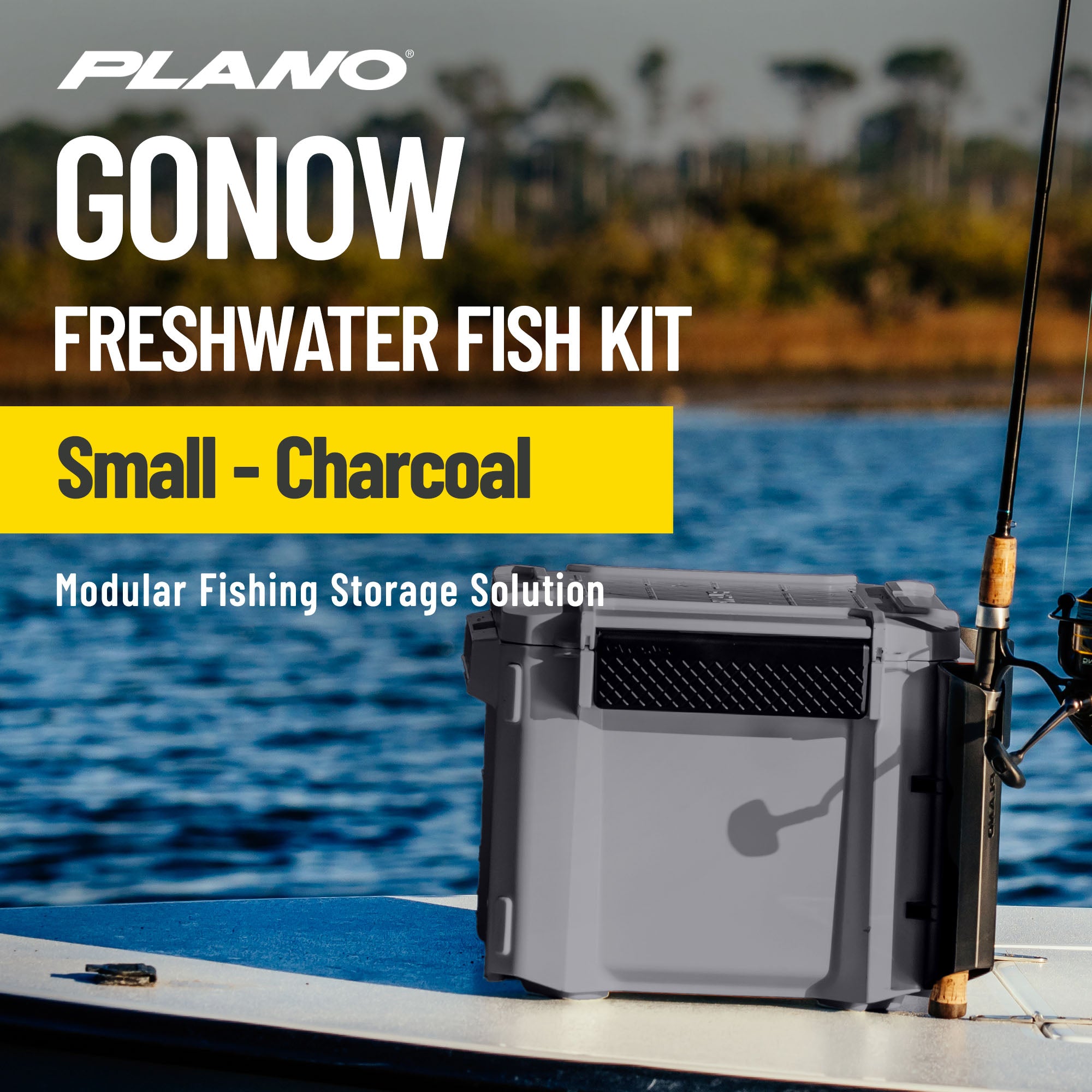Plano GoNow Freshwater Fish Kit, Waterproof Field Box w Rod Holders (Open Box) - VMInnovations