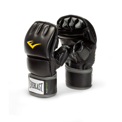 Everlast Wristwrap L/XL Heavy Bag Antimicrobial Punching Boxing Gloves, Black
