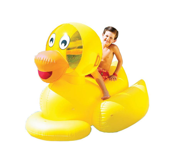 Swimline 9062 Inflatable Swimming Pool Giant Ducky Ride-On Floating Toy Raft