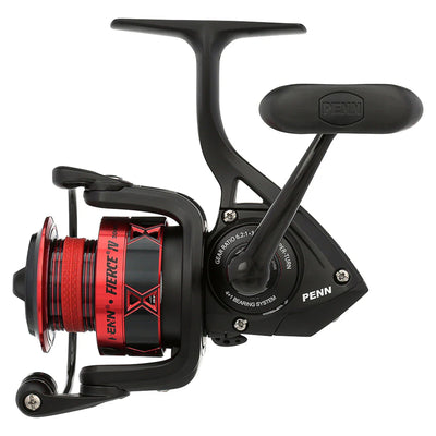 PENN Fierce IV Spinning Fishing Reel, 6.2:1 Gear Ratio, Size 2000, Black/Red