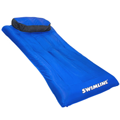 New Swimline Pool Inflatable Fabric Covered Air Mattress Oversized (For Parts)