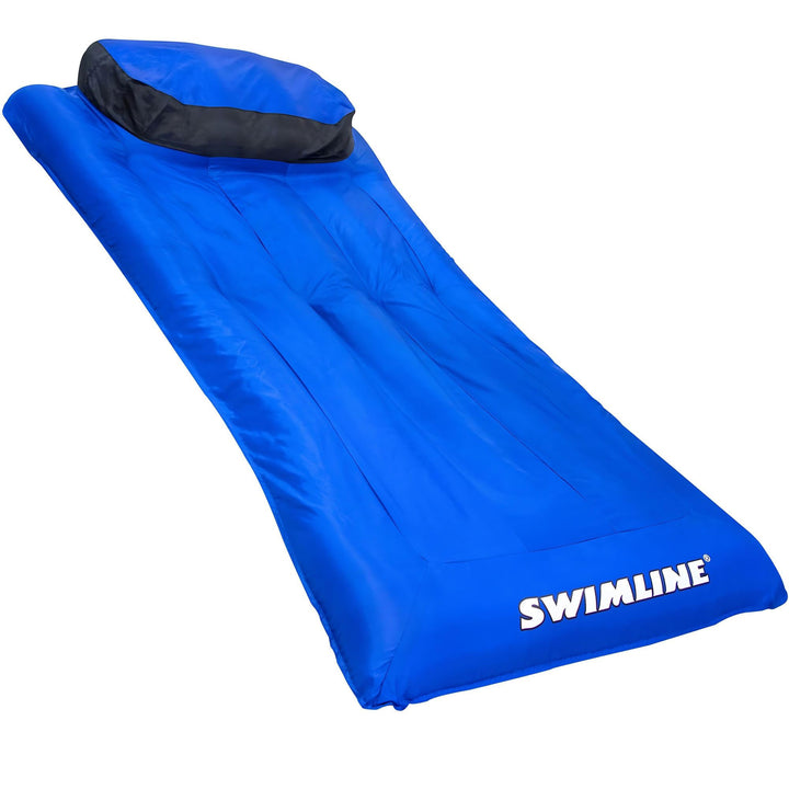 Swimline Oversized Inflatable Swimming Pool Air Mattress Floating Raft, Blue - VMInnovations