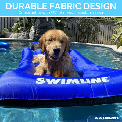 Swimline 9057 Swimming Pool Inflatable Fabric Covered Air Mattress (Open Box) - VMInnovations